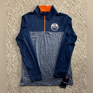 New Edmonton Oilers Fanatics Persistence 1/4 Zip Pullover - Size Adult Small NWT
